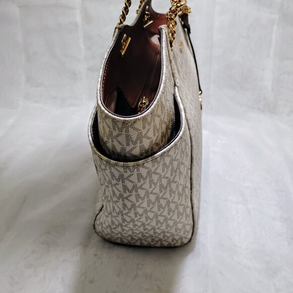 Michael Kors Jet Set Large Signature Logo Shoulder Bag - Picture 12 of 14